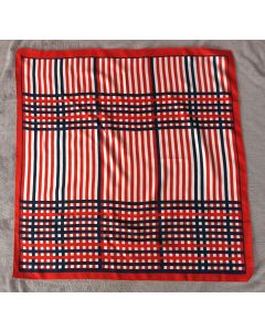 Vintage tørklæde i røde, hvide og blå striber, italiensk, 70erne