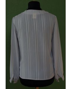 Bluse med vandfaldskrave fra Eurofashion, str. 36. Velholdt