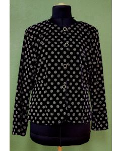 Blusejakke i sort velour fra Sara of London, str. 38