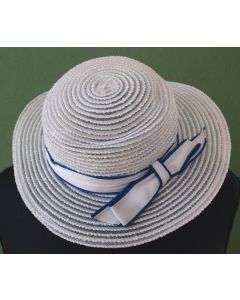 Hvid vintage hat i str. 53 cm (hovedmål), ubrugt