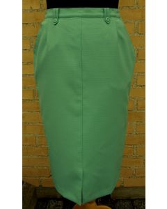Lysegrøn Vintage nederdel fra Brandtex, str. C38, 80s