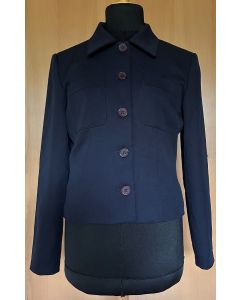 Kort, marineblå vintage jakke fra franske Pigalle, str. S, ubrugt