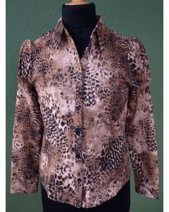 Skjortebluse i dyreprint fra Vero Moda, str. 38