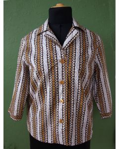 Vintage skjortebluse fra danske Krüger, 60erne. Str. 38/40. Ubrugt