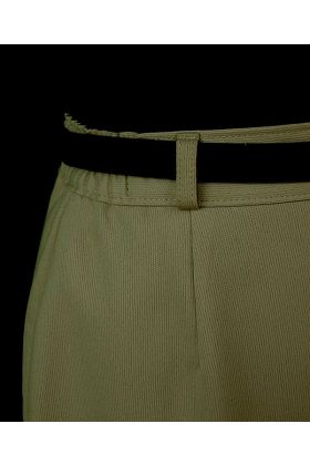 Khaki farvet Vintage nederdel fra Brandtex, str. 38, 80erne