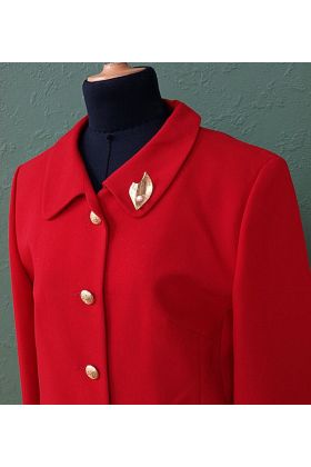 Rød Vintage jakke fra Brandtex, str. 38, 80erne