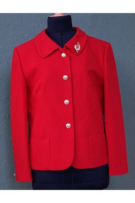 Rød Vintage jakke fra Brandtex, str. 38, 80erne