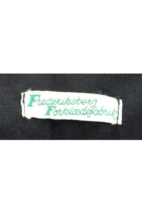 Sort vintage forklæde med print fra Frederiksberg Forklædefabrik
