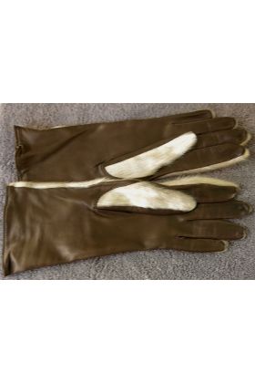 Vintage handsker i sæl og skind, str. 6½-7