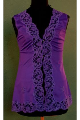 Vintage negligee med trusse fra Bellamour, str. S, 70erne