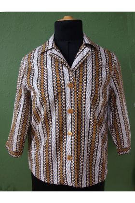 Vintage skjortebluse fra Krüger, str. 38/40, 60erne