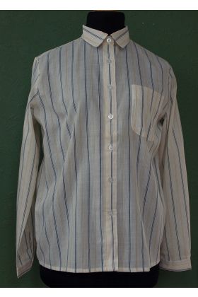 Vintage skjortebluse med striber fra Magasin, str. 40, 80erne