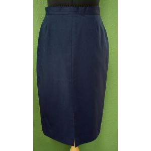 Marineblå Vintage nederdel fra Right-on, str. 40, 80erne