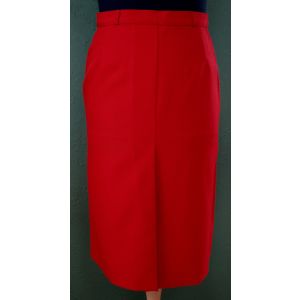 Rød Vintage nederdel fra Brandtex, str. 38, 80erne