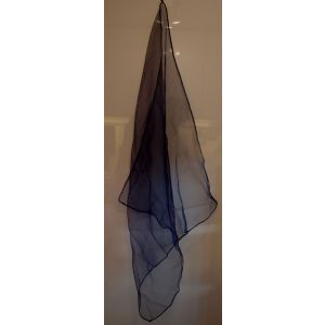 Vintage tørklæde i chiffon, marineblåt, 60erne