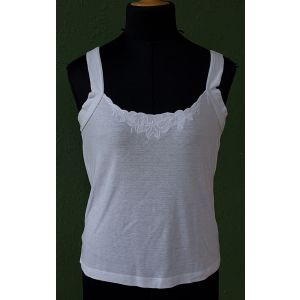 Hvid vintage top, produceret i Tyskland. Ubrugt