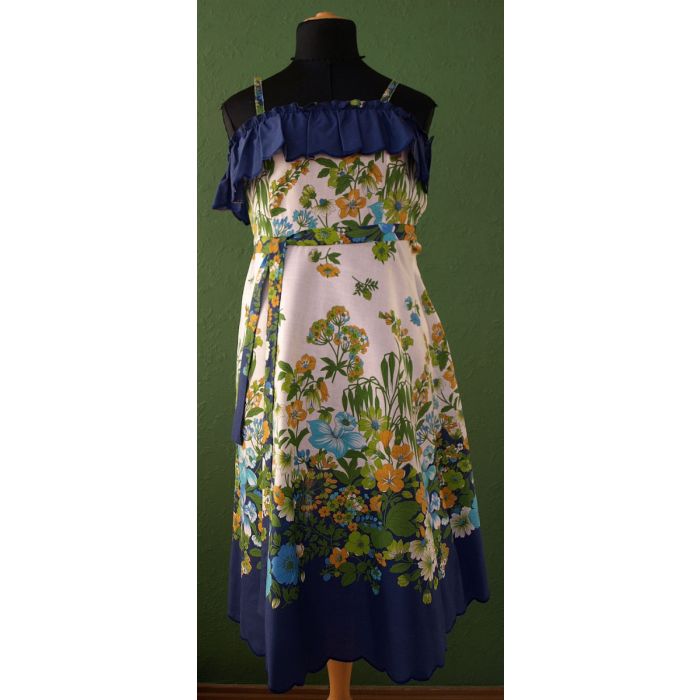 Blomstret vintage kjole fra Camilla of Copenhagen, str. 34. Ubrugt