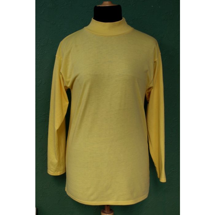Gul bluse med turtleneck fra Juma-tex, str. 40. Ubrugt