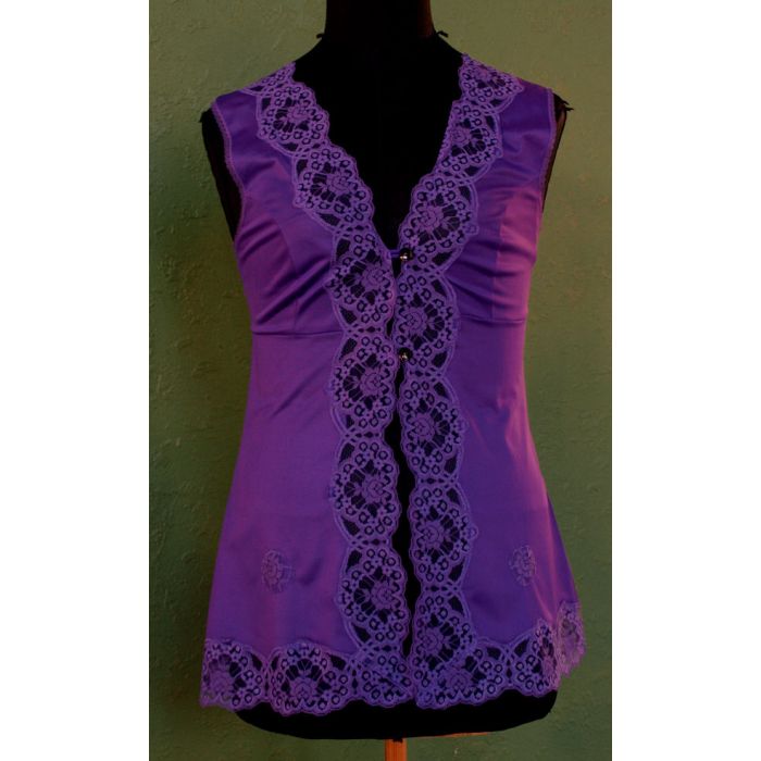Lilla vintage negligee med trusse fra Bellamour, København, str. S, ubrugt