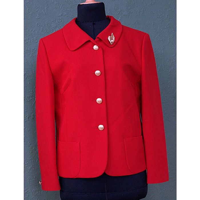 Rød Vintage jakke fra Brandtex, str. 38, 80erne