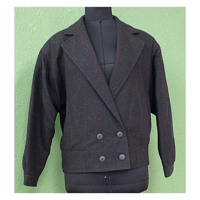 Sort blazer, str. 38, 80erne