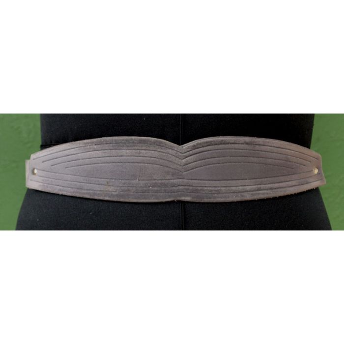 Gråt vintage bælte i imiteret ruskind, ubrugt