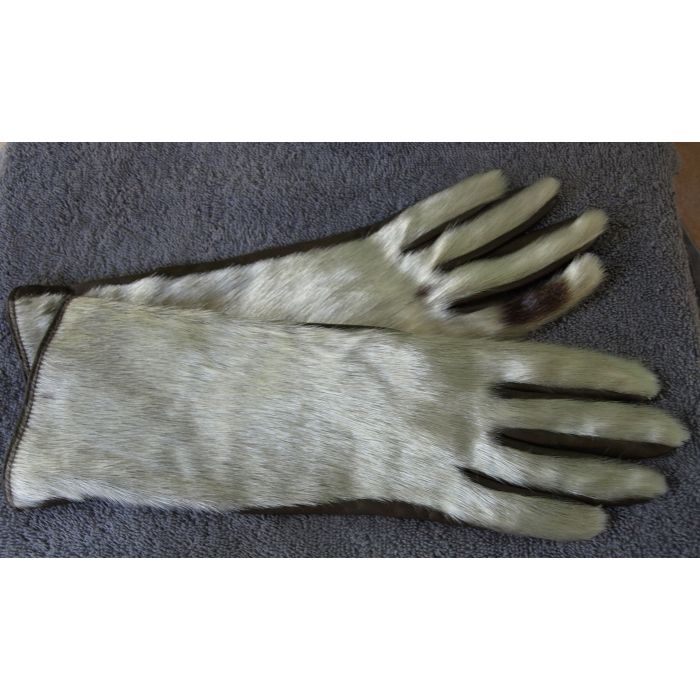 Vintage handsker i sæl og skind, str. 6½-7