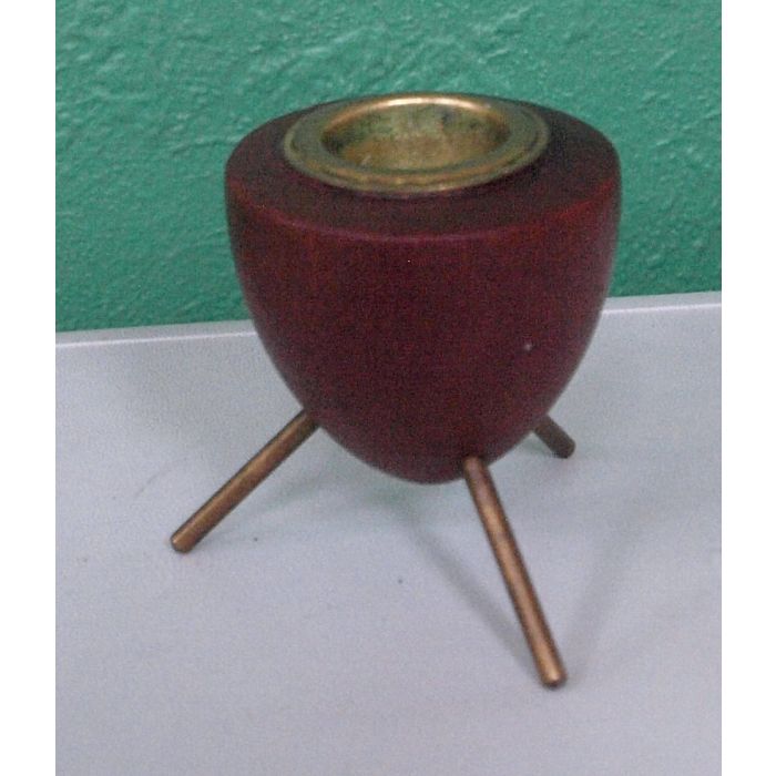 Vintage lysestage i teak