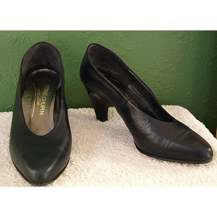 Vintage skindheels fra Pierre Chupin, str. 39, 80erne