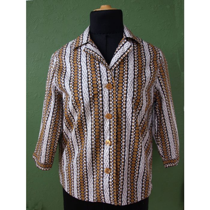 Vintage skjortebluse fra Krüger, str. 38/40, 60erne