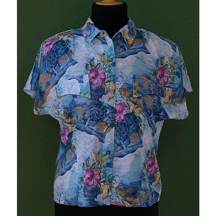 Vintage skjorte med blomsterprint fra Toft, str. 38