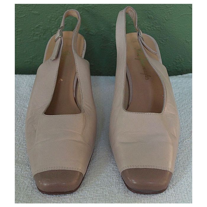 Vintage sling back i skind fra Paul Greeneagles, str. 38, 80erne