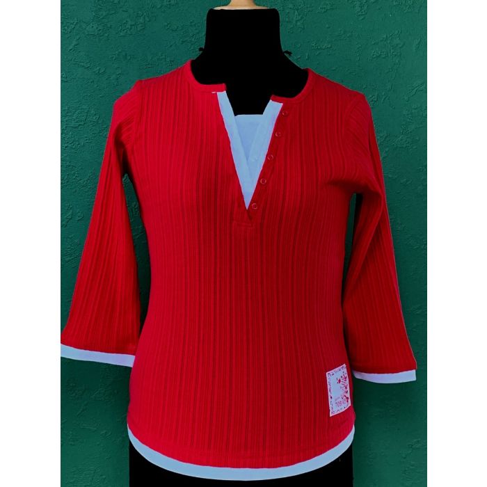 Rød bluse fra Soyaconcept, str. S. Ubrugt