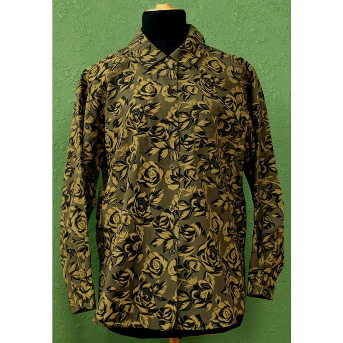 Armygrøn storskjorte i str. S (stor i størrelsen), af mærket Pacific, ubrugt