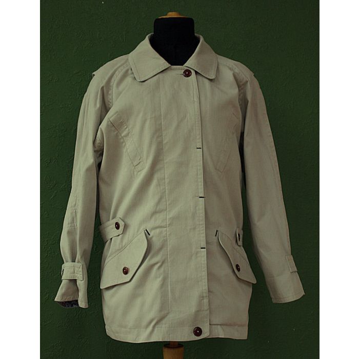 Khakifarvet vintage vindjqkke fra Collage Clothing, str. 38, ubrugt