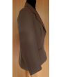 Gråbrun vintage blazer fra Brandtex, str. 40, her set fra siden