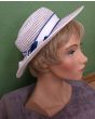 Hvid vintage hat i str. 53 cm (hovedmål), ubrugt