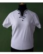 Hvid vintage strikbluse fra danske Simotex, str. 38, ubrugt