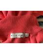 Koralrød, kortærmet bluse med turtleneck fra Micha, str. S, logo