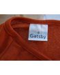 Rustfarvet, kortærmet bluse fra Gatsby, logo
