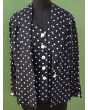 Figursyet bluse fra Apart Fashion, str. S, her set lukket op.