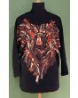 Vintage bluse med tigermotiv, fra Irma. Ubrugt
