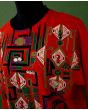 Vintage bluse fra Jagro, str. 44, mønster i close up
