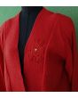 Rød cardigan fra Juma tex, str. 38, applikation