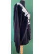 Sort, strikket vintage cardigan fra Up-design, her set fra siden