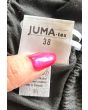 Festsæt fra Eurofashion og Juma-tex. Sort/guld slå-om overdel med peplum og sorte bukser med elastik i talje, logo buks