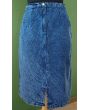 Superflot vintage sæt i denim, str. XL, her ses nederdelen bagfra
