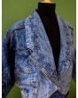 Superflot vintage sæt i denim, str. XL, her ses jakken i close up