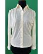 Vintage skjortebluse i jersey, str. 38. Velholdt