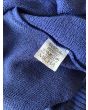 Blå strikbluse med guld fra Micha, str. 36 - ubrugt - her ses label og logo